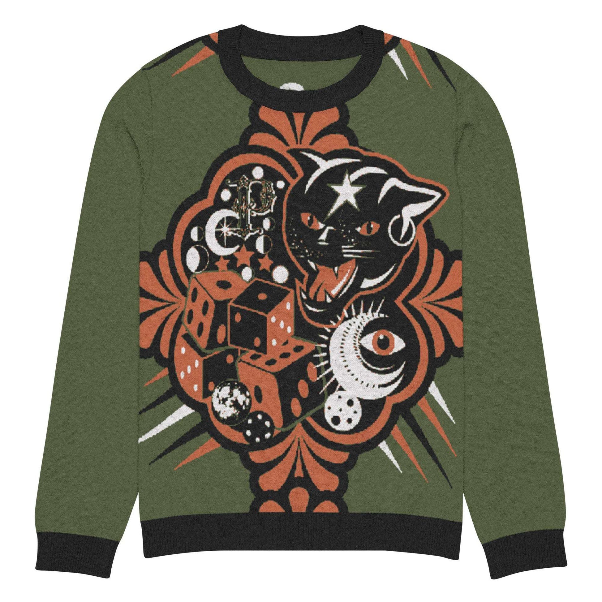 Fly Panther Knitted crew neck sweater 2XL