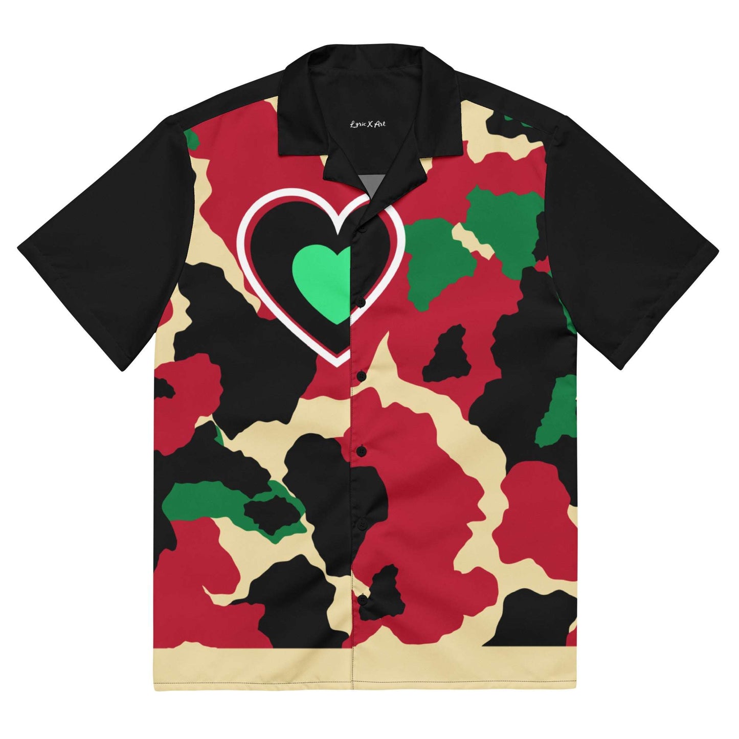 The Camo Love Fly Button Up Shirt 2XL