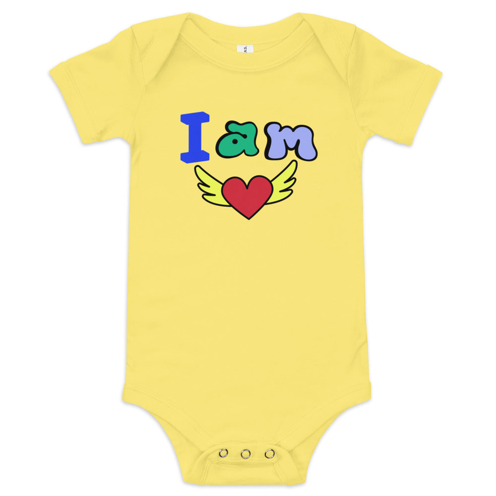 Baby One Piece I Am Love Yellow