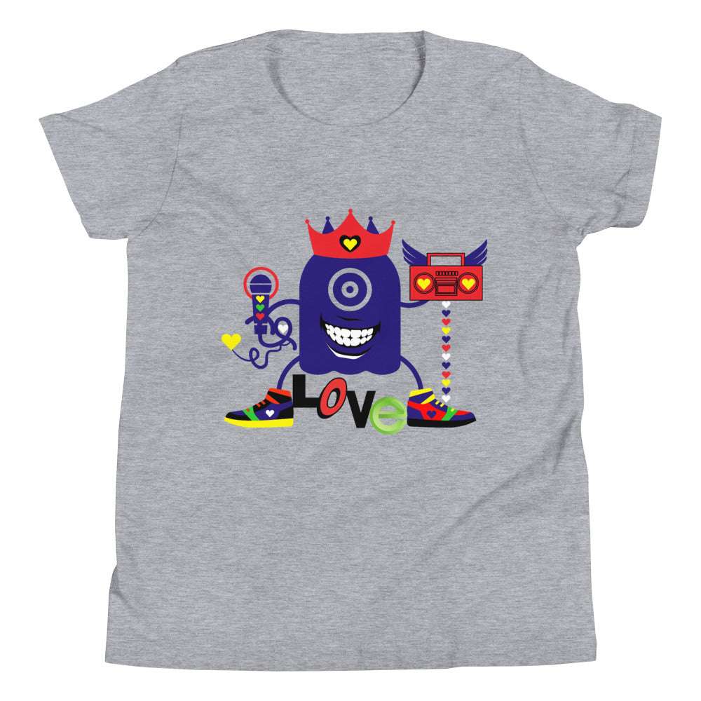 Youth T Hip Hop Love Monster Athletic Heather / XL kids