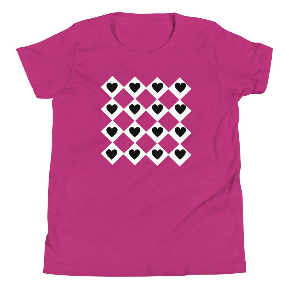 Youth T Hearts & Diamonds Berry / XL kids