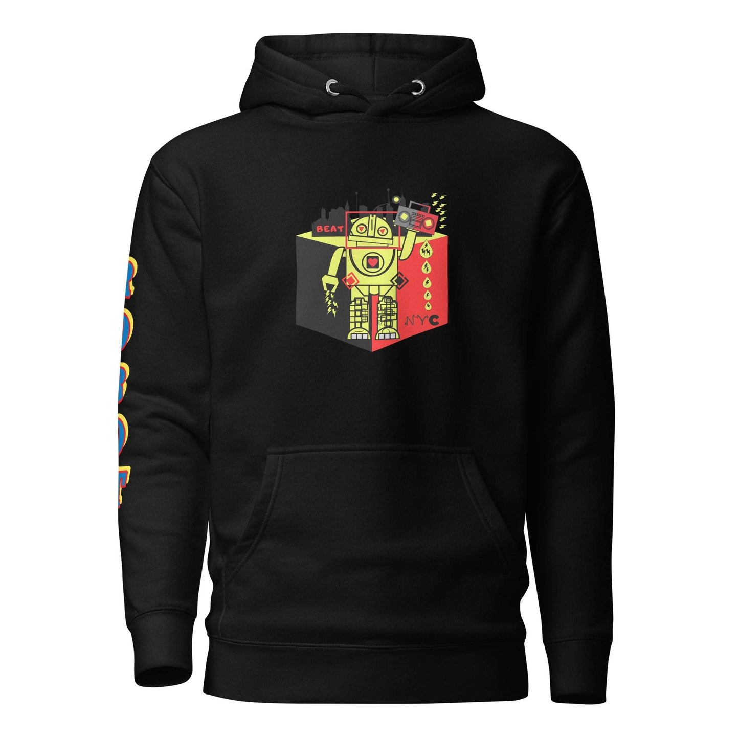 Beat Drop Robot Hoodie Black / 3XL
