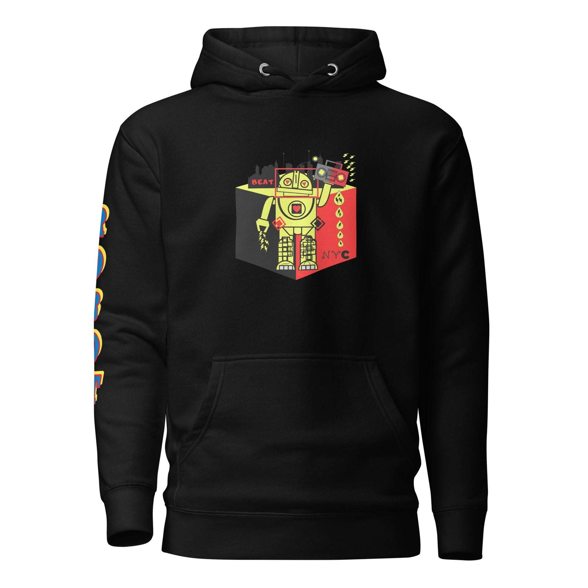 Beat Drop Robot Hoodie Black / 3XL