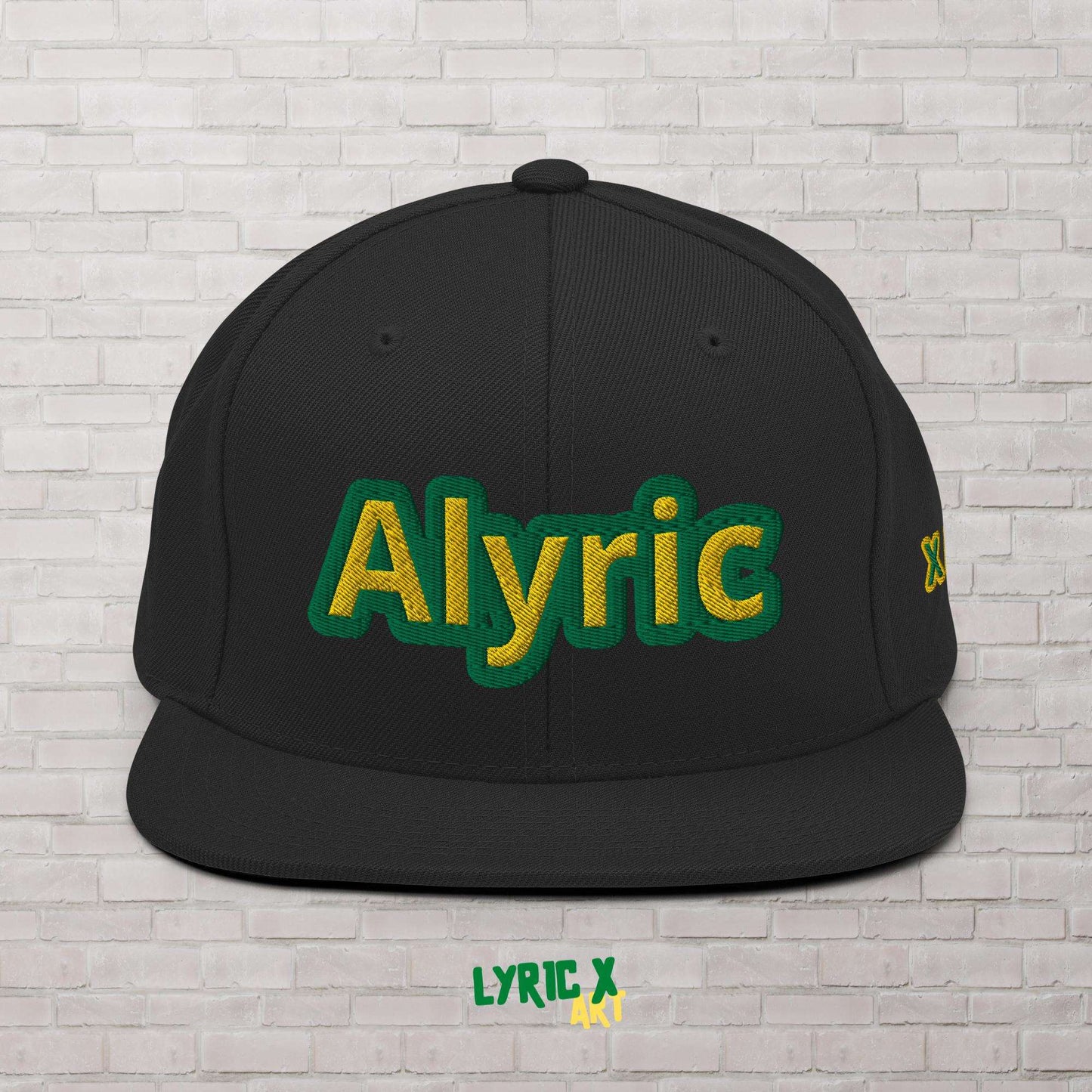 A Lyric X Art Snapback Hat Black
