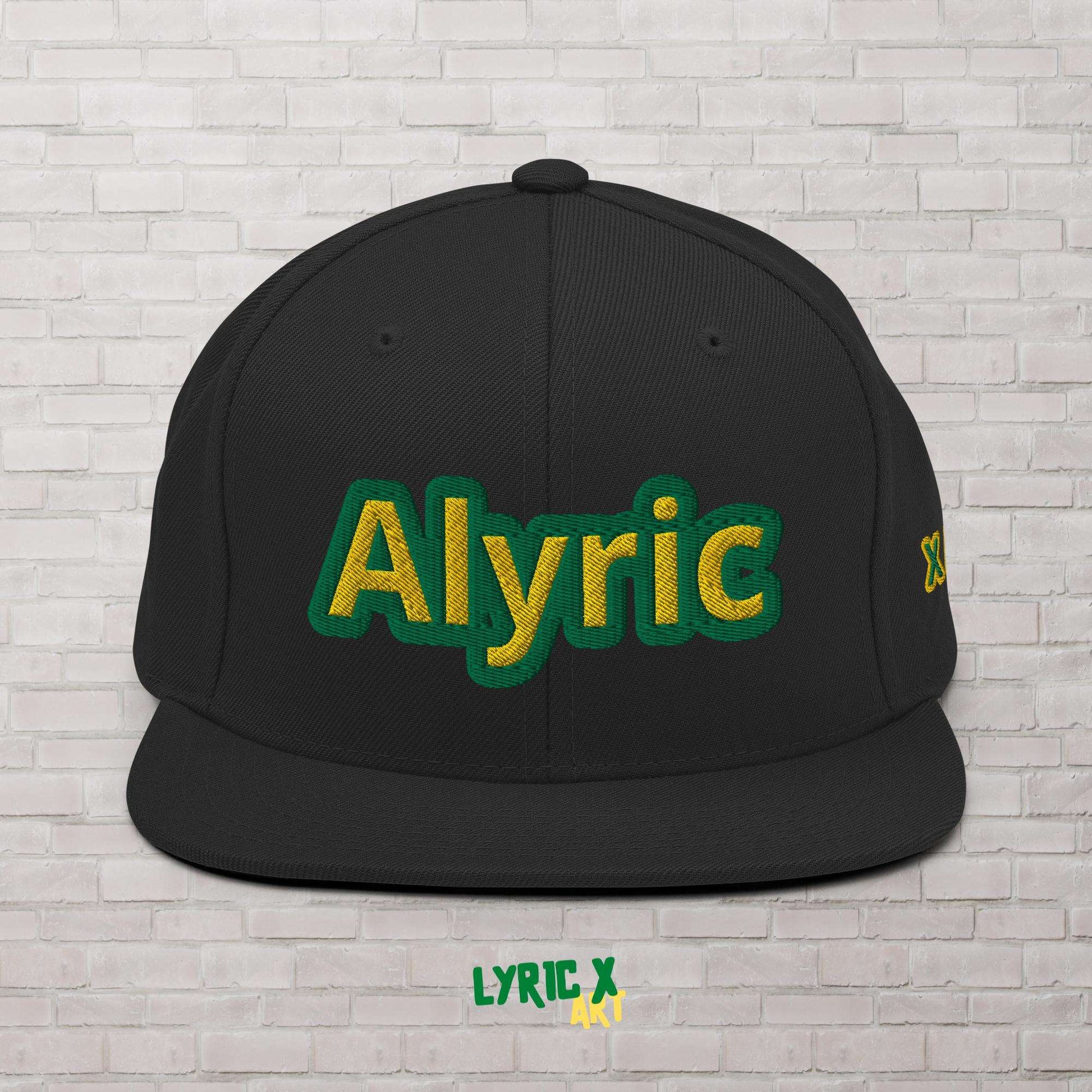 A Lyric X Art Snapback Hat Black