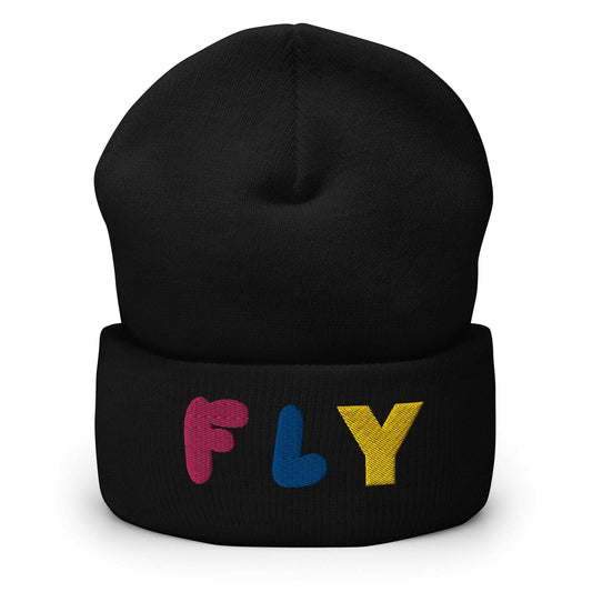Cuffed Beanie Fly I Am Black