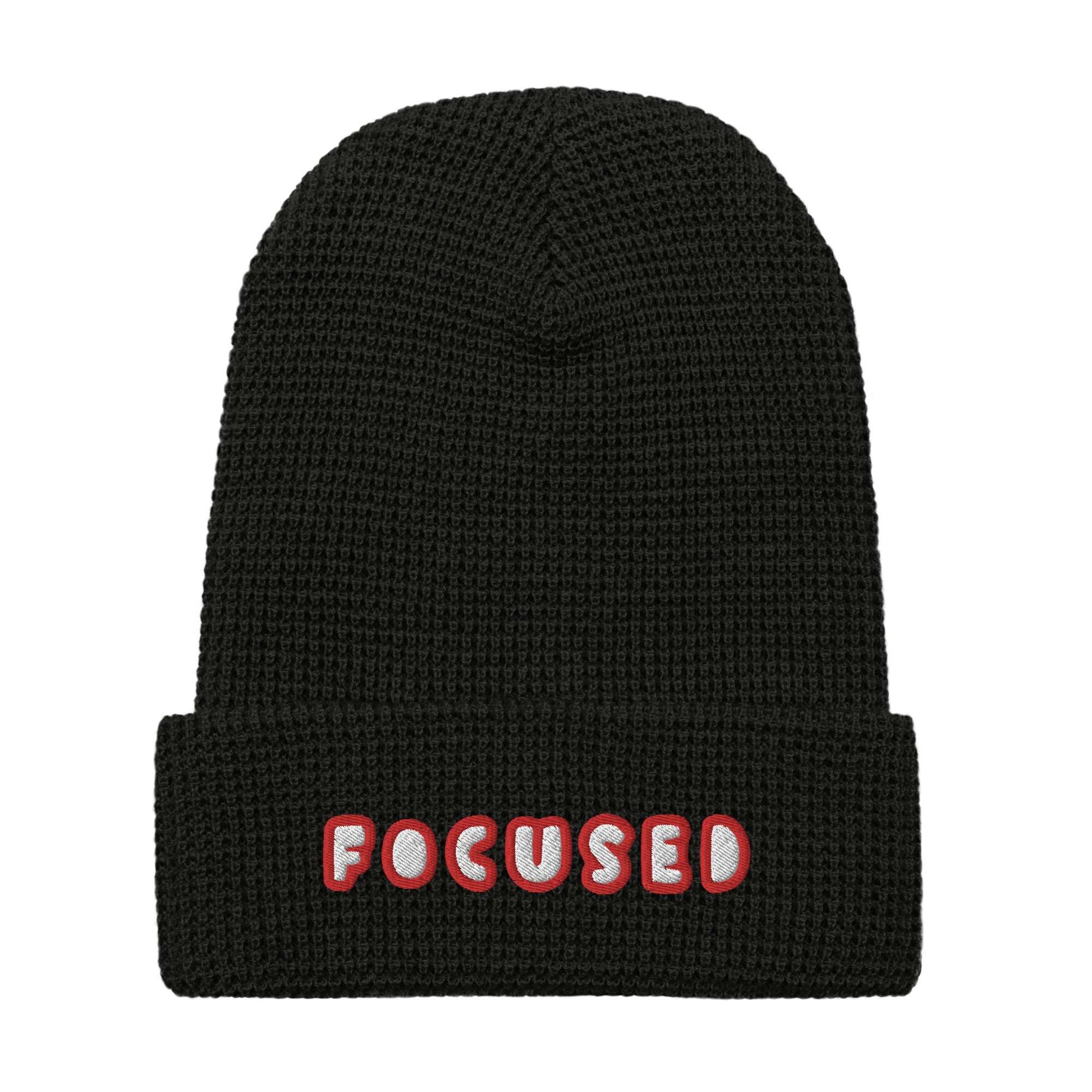 Focused Waffle beanie Black