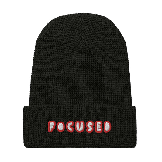 Focused Waffle beanie Black