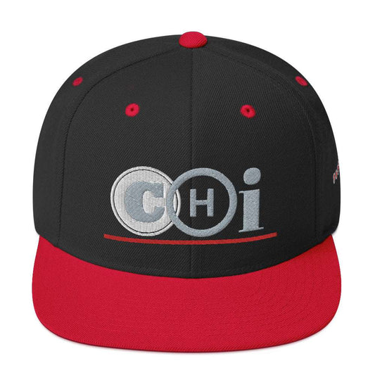 Chi Focused Snapback Hat Black/ Red