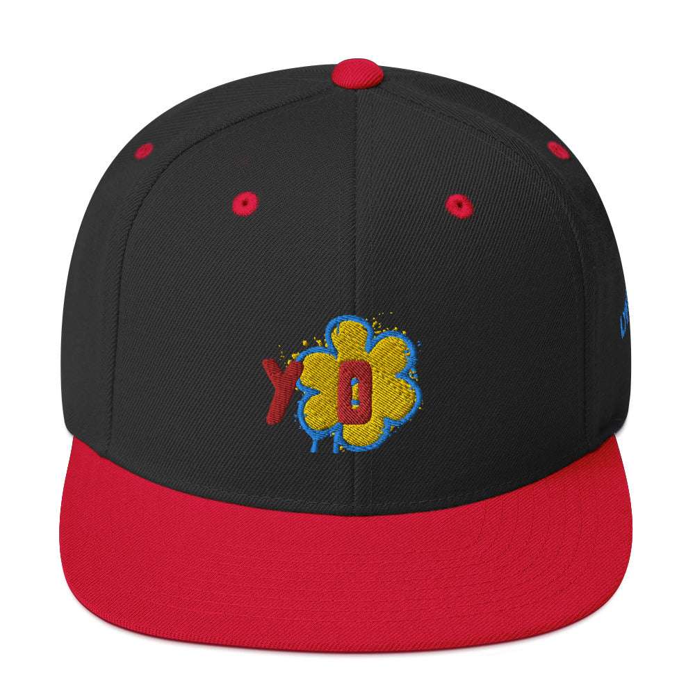 Yo Snapback Hat Black/ Red