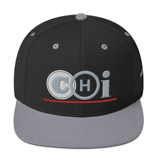 Chi Focused Snapback Hat Black/ Silver