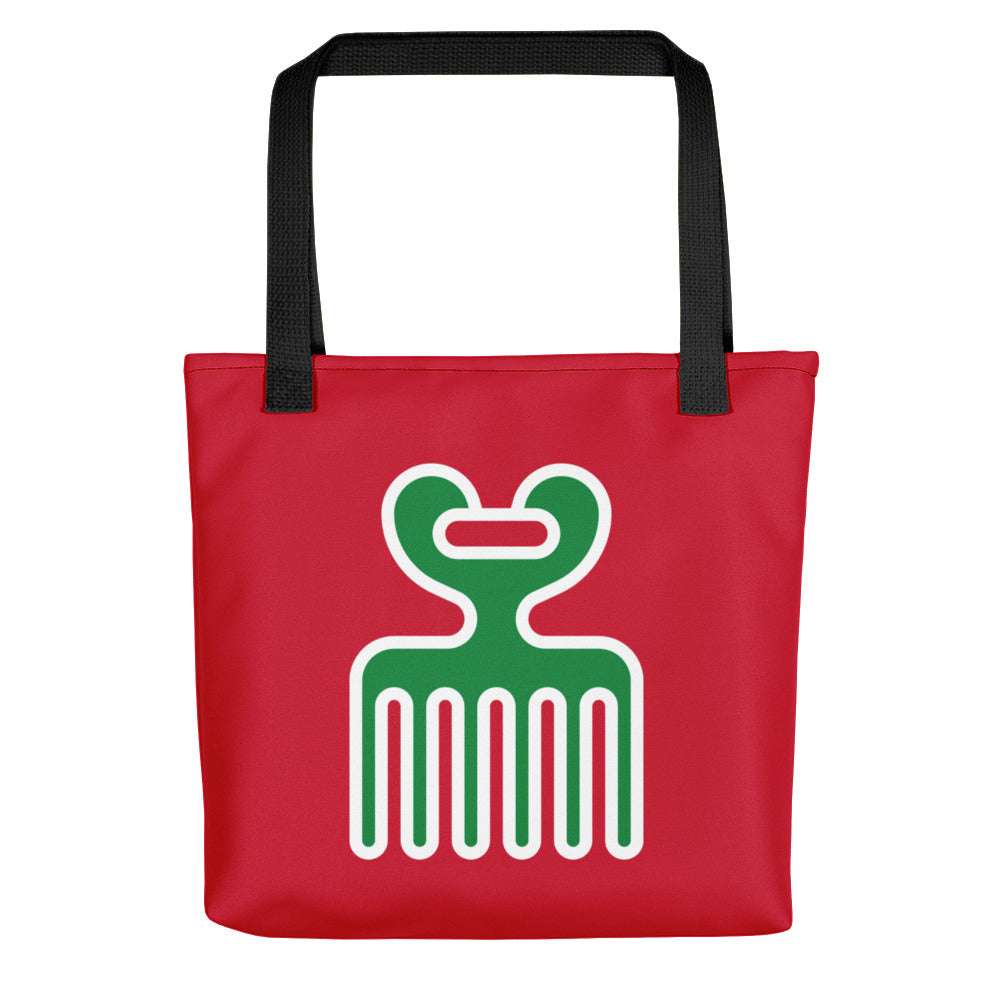 Tote African Hair Comb Black tote bag