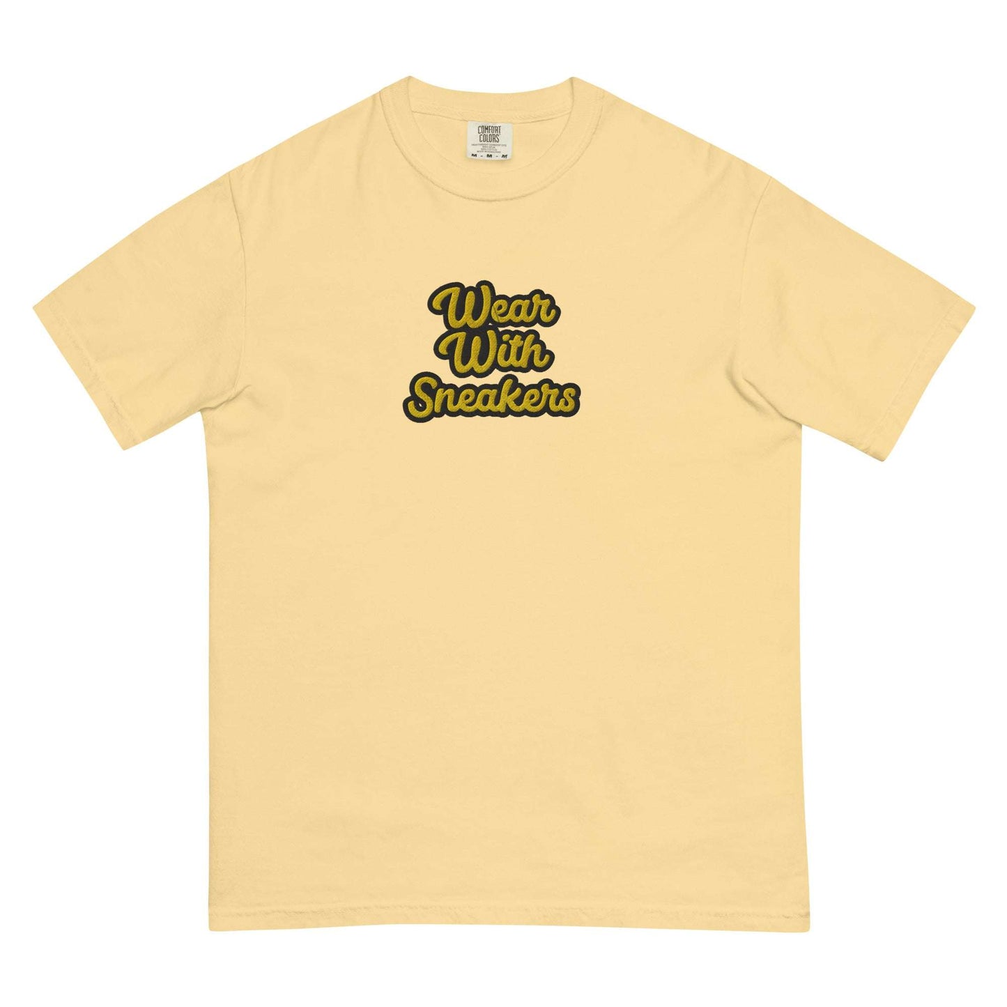 Wear With Sneakers garment-dyed heavyweight t-shirt Butter / 3XL