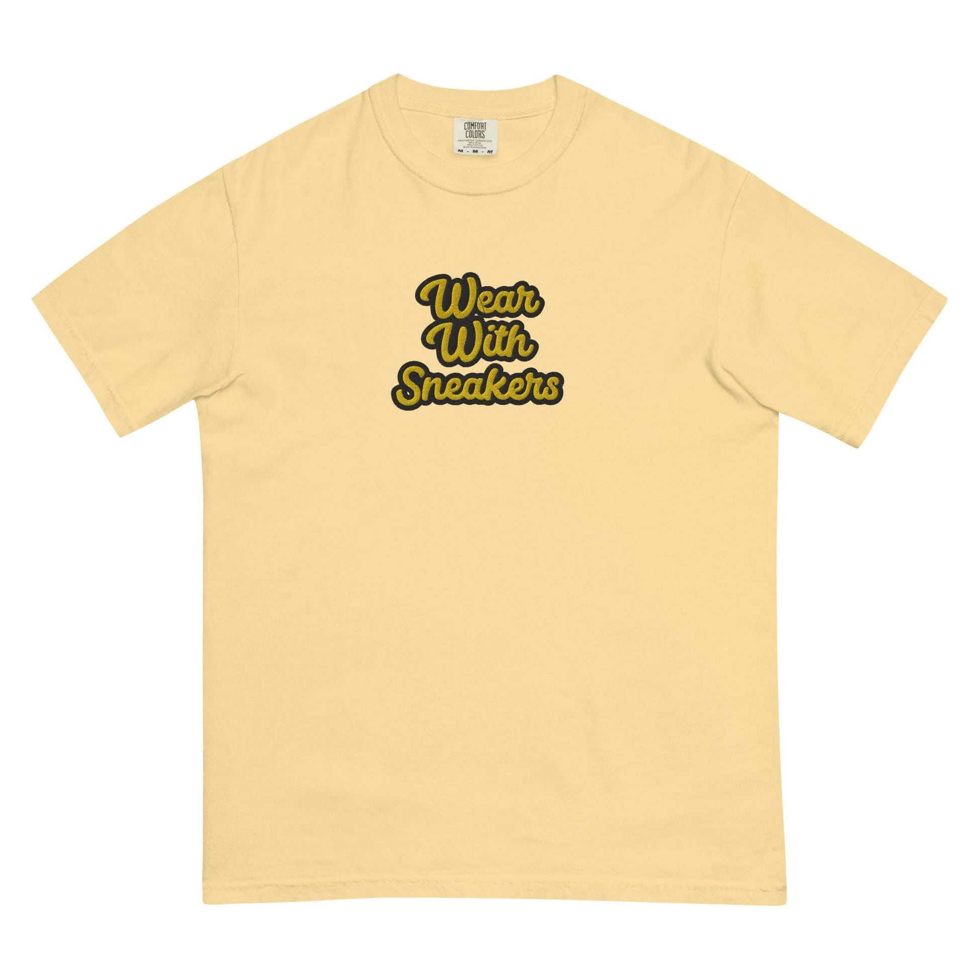 Wear With Sneakers garment-dyed heavyweight t-shirt Butter / 3XL