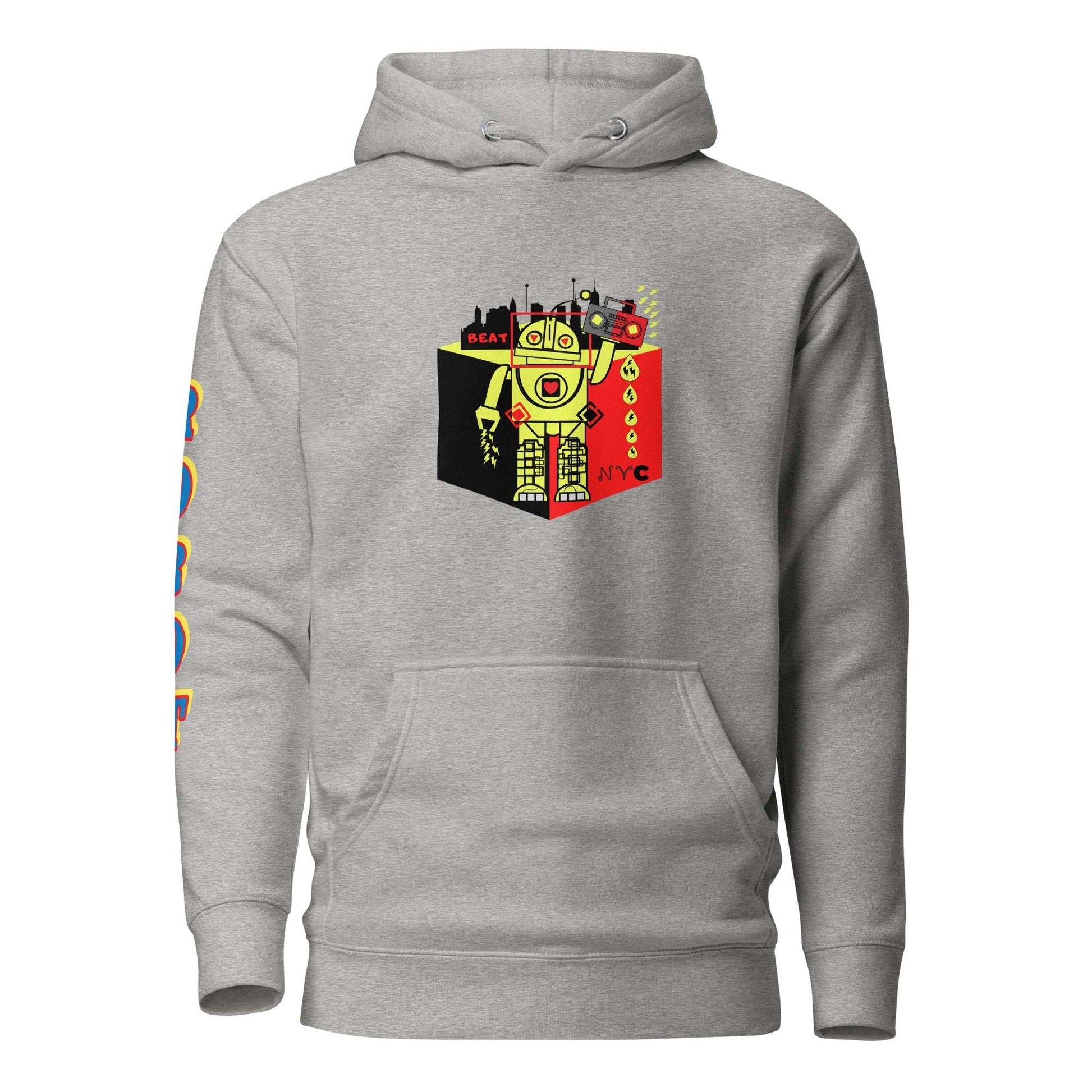 Beat Drop Robot Hoodie Carbon Grey / 3XL