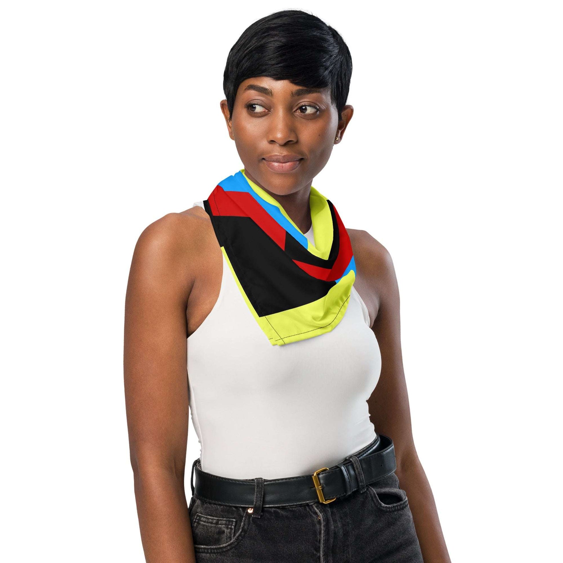 Color Block Abstract All-Over Print Bandana