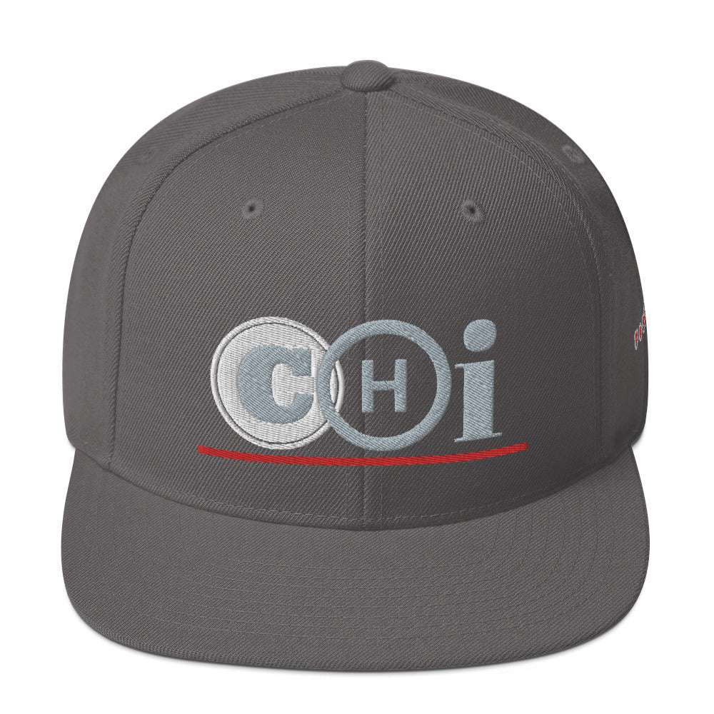 Chi Focused Snapback Hat Dark Grey