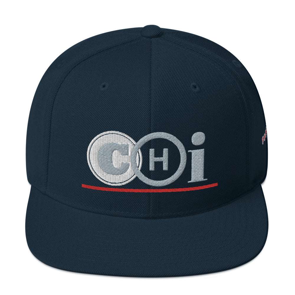 Chi Focused Snapback Hat Dark Navy