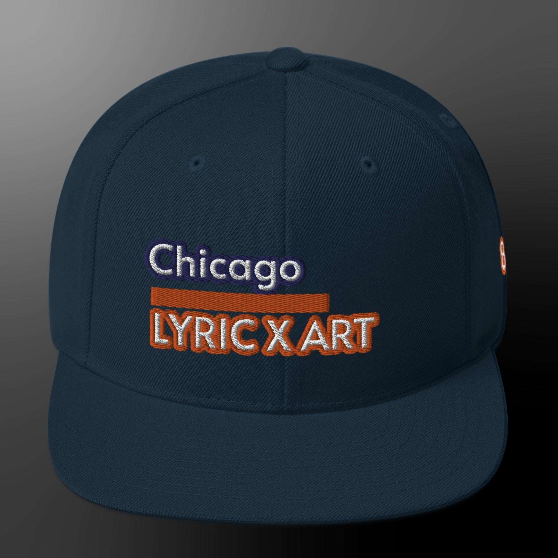 Chicago Lyric X Art 81 Snapback Hat Dark Navy