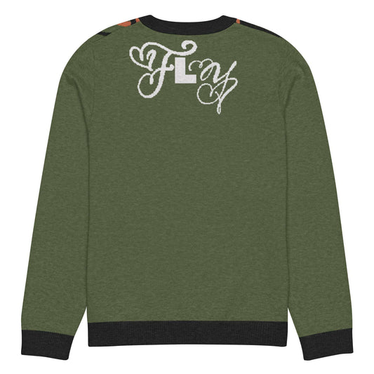 Fly Panther Knitted crew neck sweater