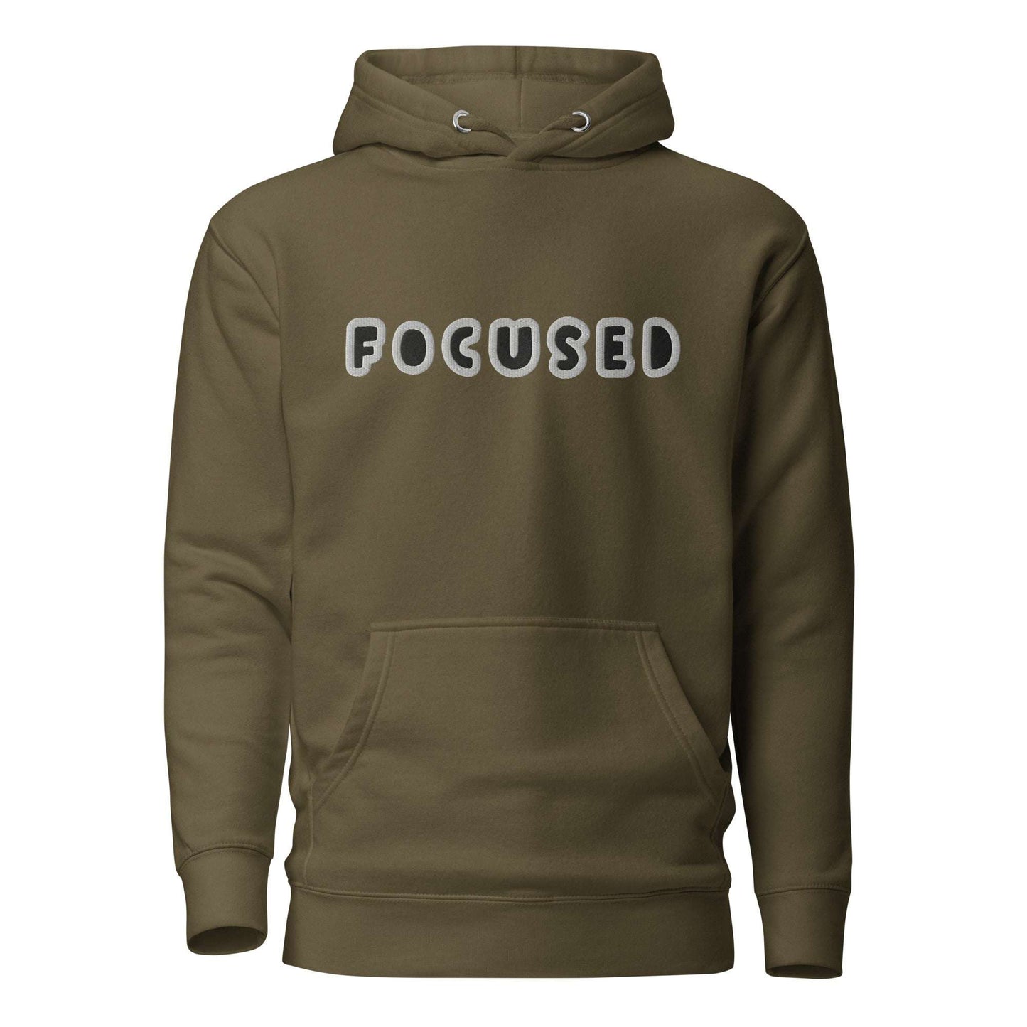 Focused Embroidered Hoodie