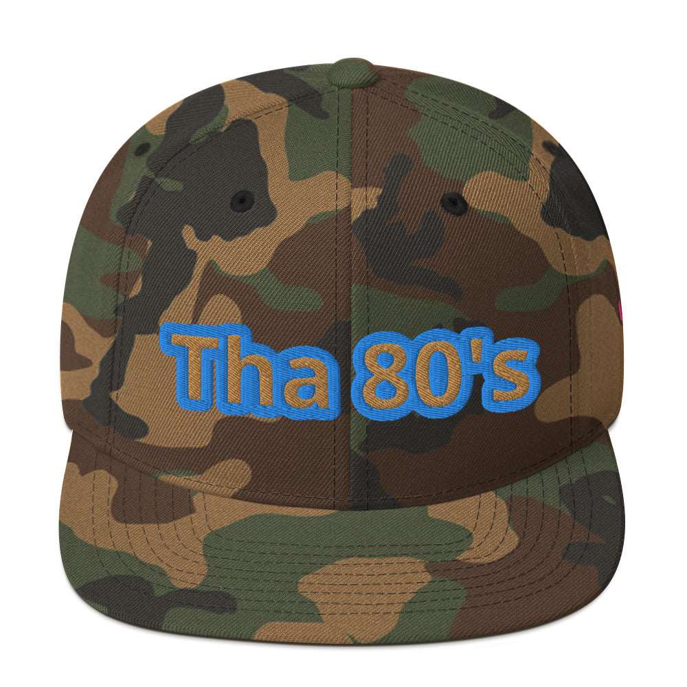 Tha 1980's Snapback Hat Green Camo