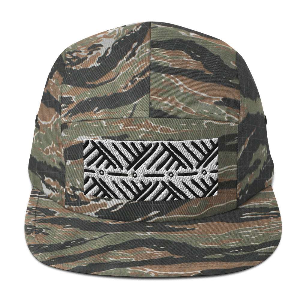 The Print Five Panel Cap Green Tiger Camo cap