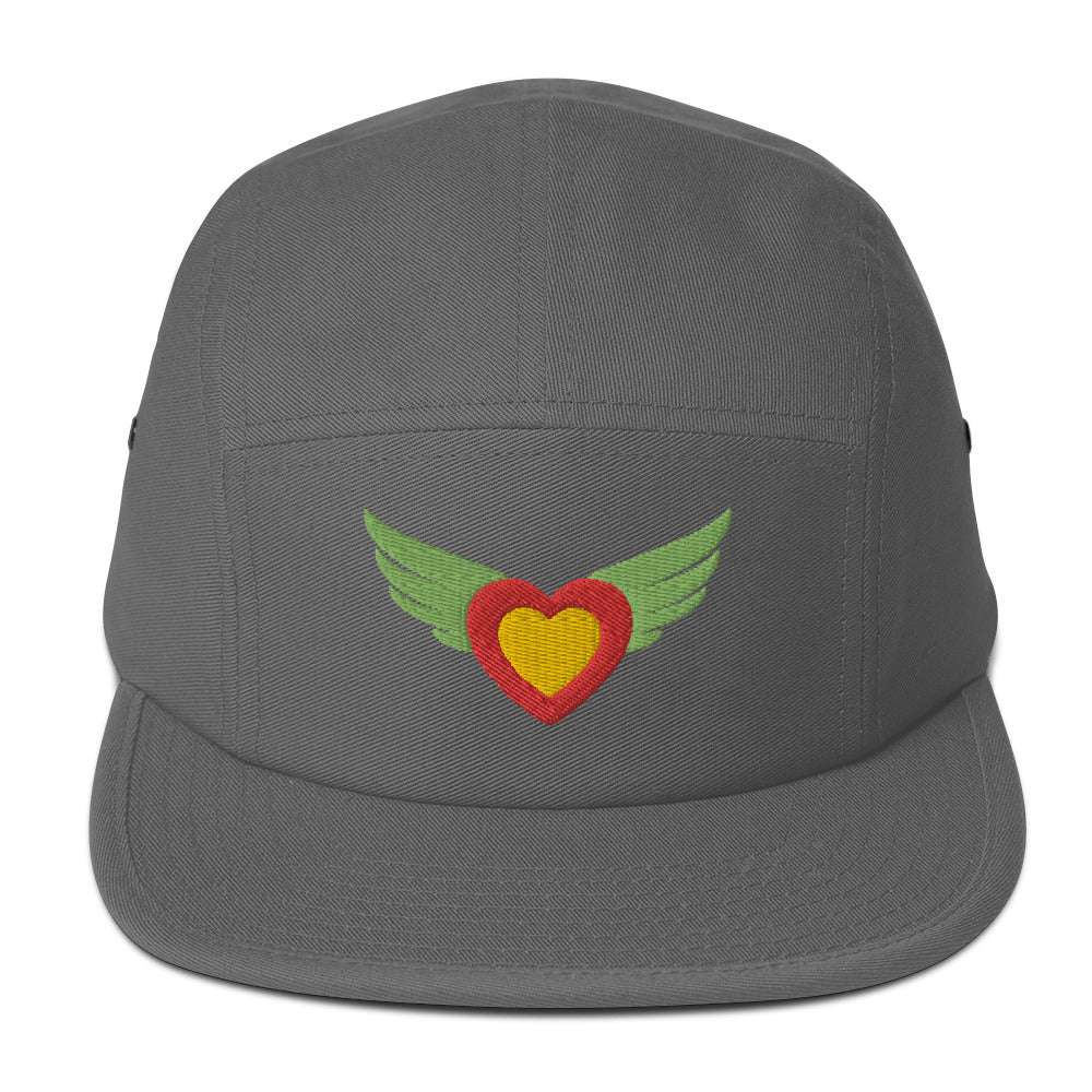 Fly Heart Five Panel Cap Grey