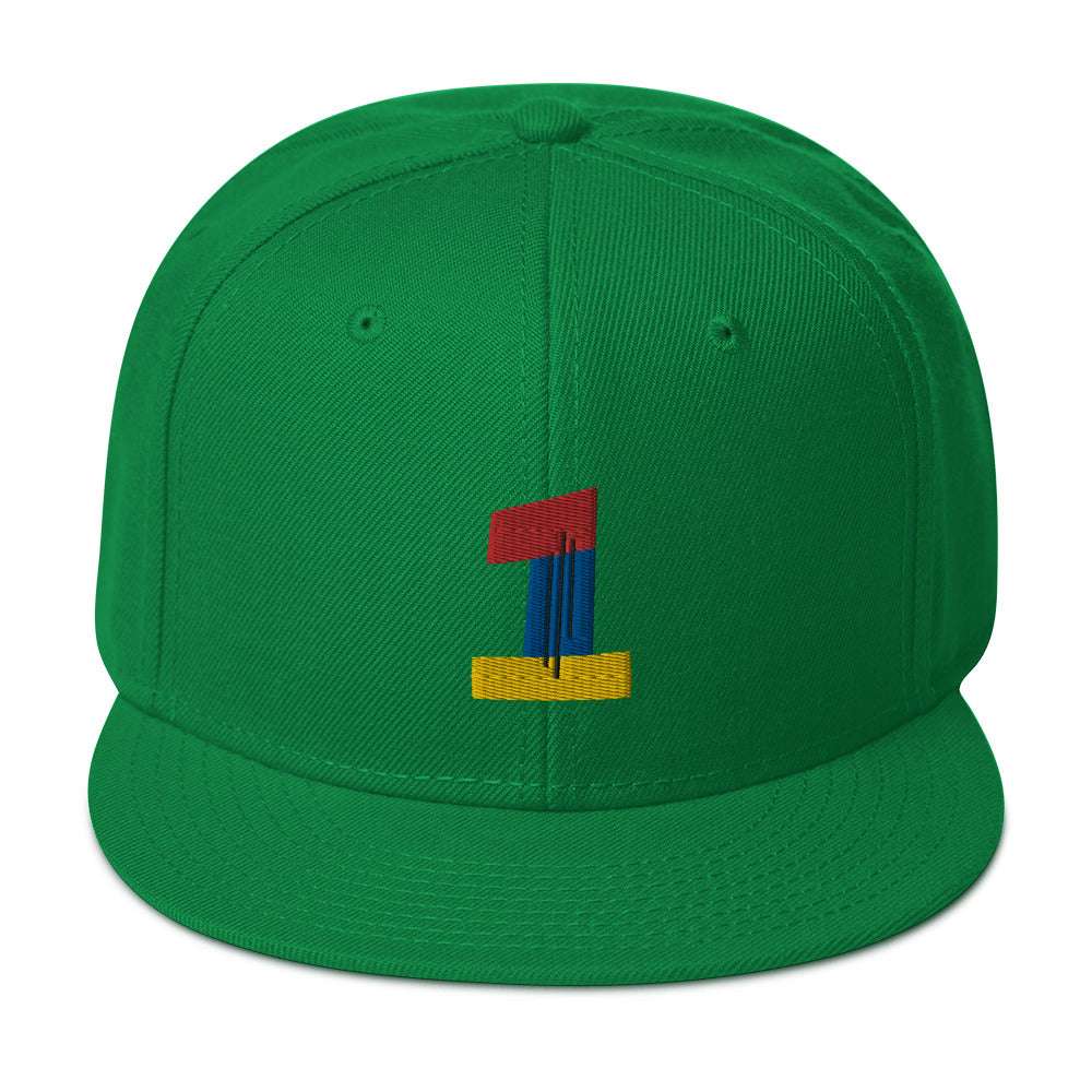 #1 Ball Player Snapback Hat Kelly Green hat