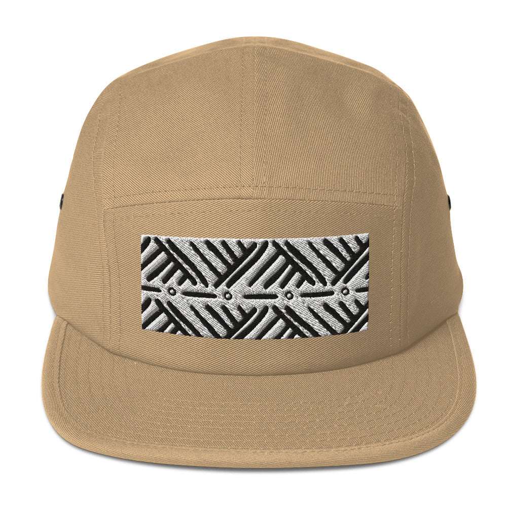 The Print Five Panel Cap Khaki cap