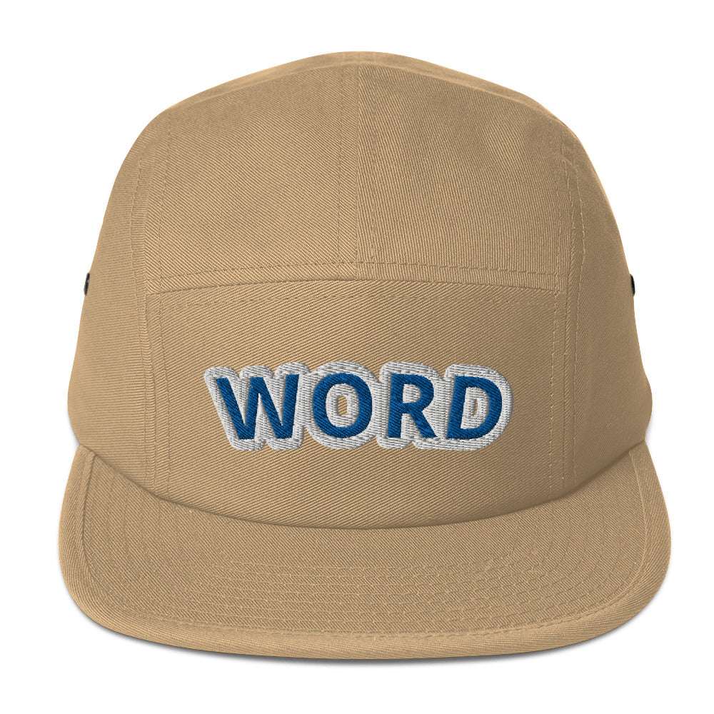 Word This That Five Panel Cap Khaki
