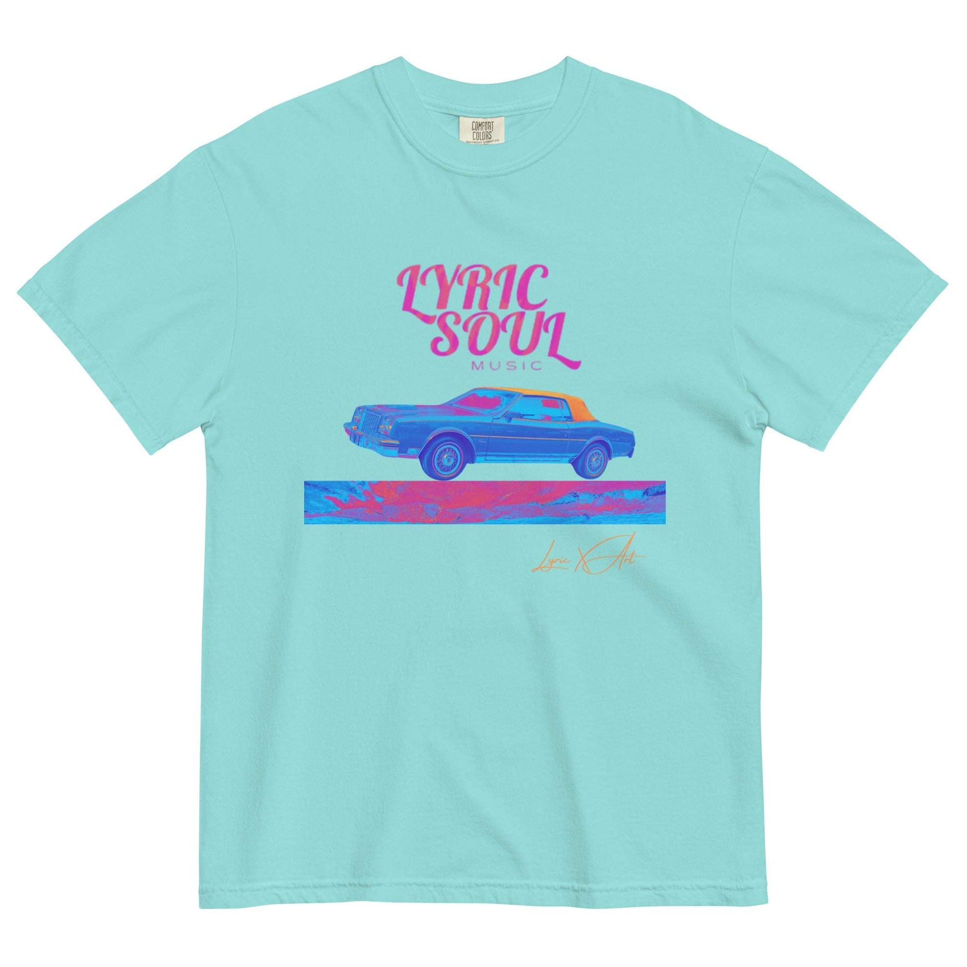 Lyric Soul Music Coupe Garment-Dyed Heavyweight T-shirt Lagoon Blue / 3XL