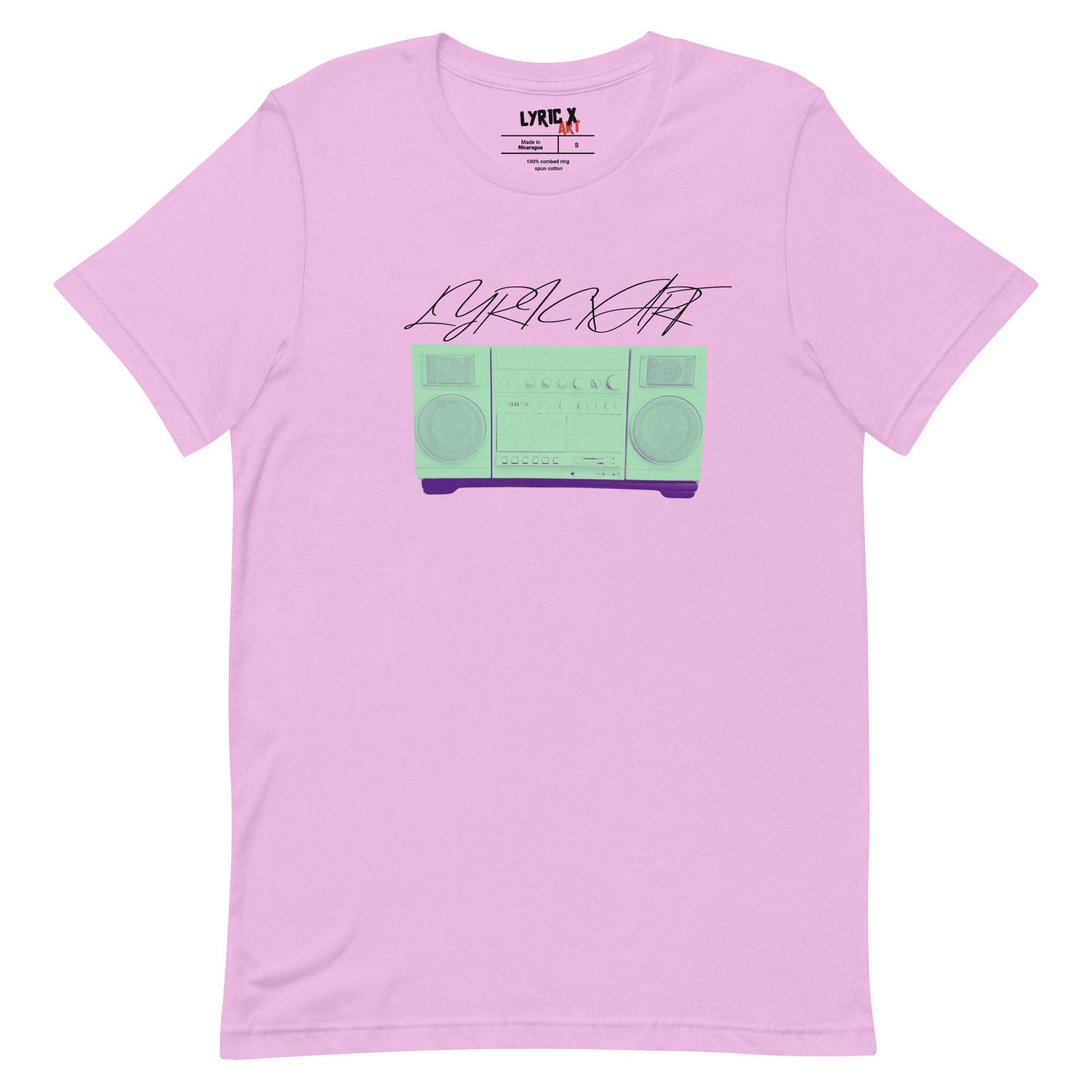 Lyric X Art Mint Green Boom Box T-Shirt Lilac / 2XL