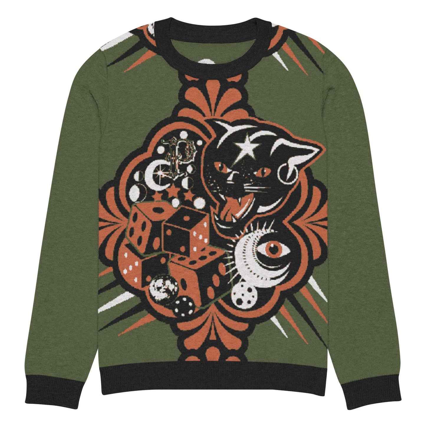 Fly Panther Knitted crew neck sweater M