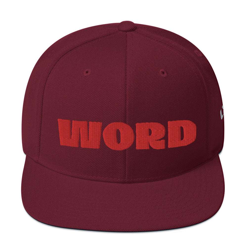 This That & The Third, Say Word Snapback Hat Maroon