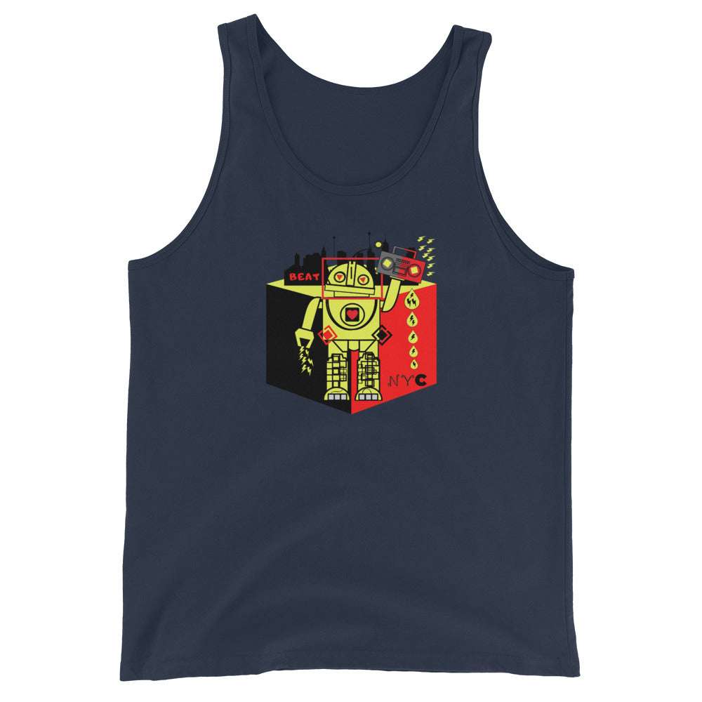 Tank Top Beat Drop Robot Navy / 2XL tank top
