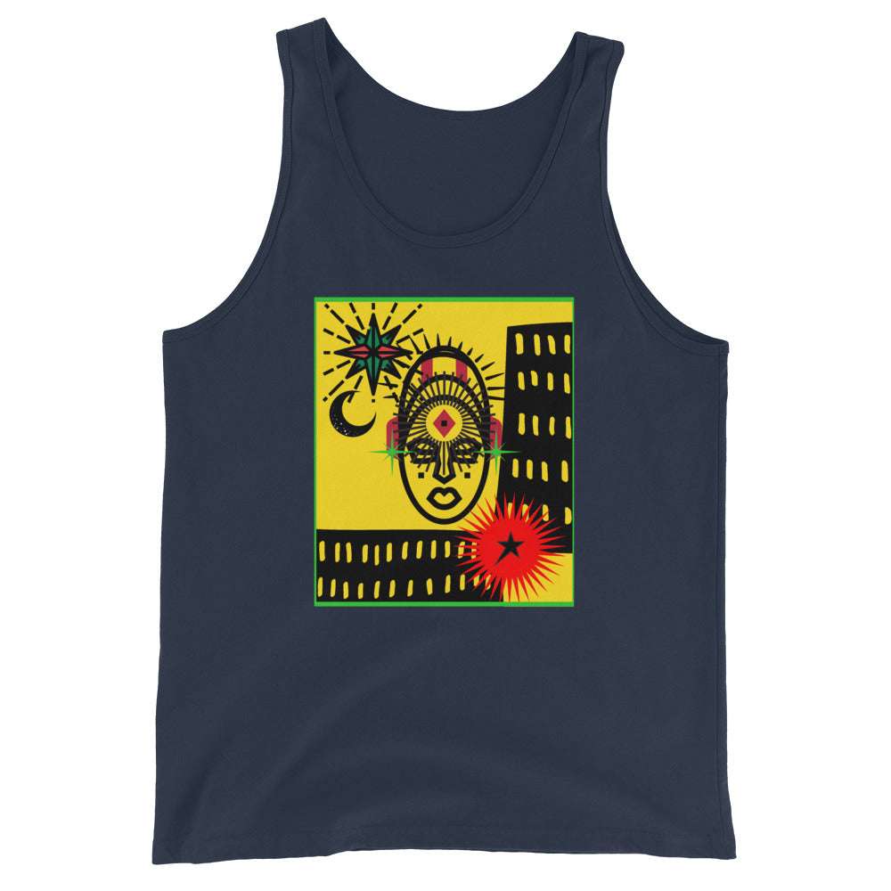 Tank African Art Navy / 2XL tshirt