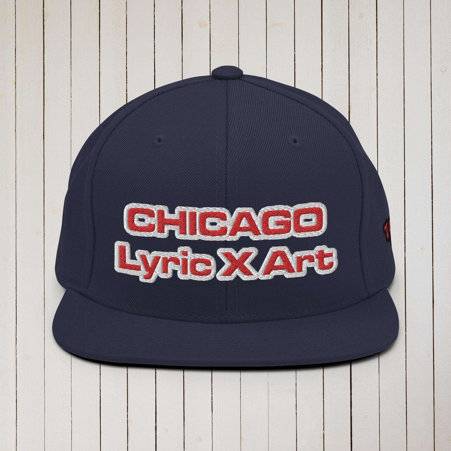 Chi "Chicago" Lyric X Art Snapback Hat Navy