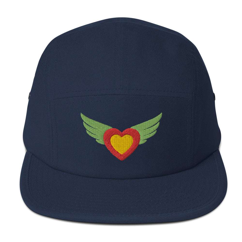 Fly Heart Five Panel Cap Navy
