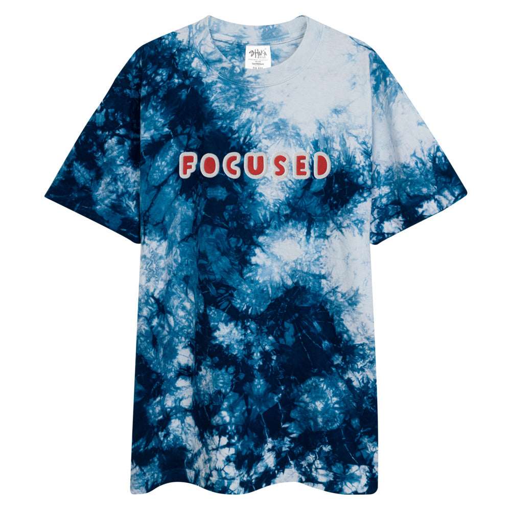 Focused Oversized Tie-dye T-shirt Navy / White / 2XL