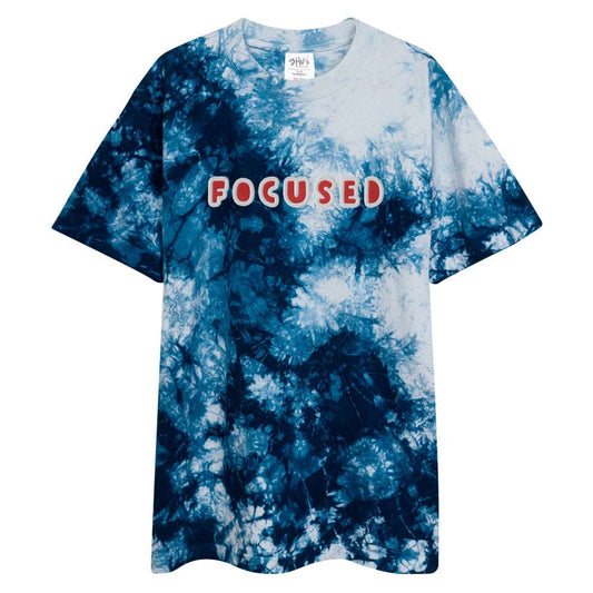 Focused Oversized Tie-dye T-shirt Navy / White / 2XL