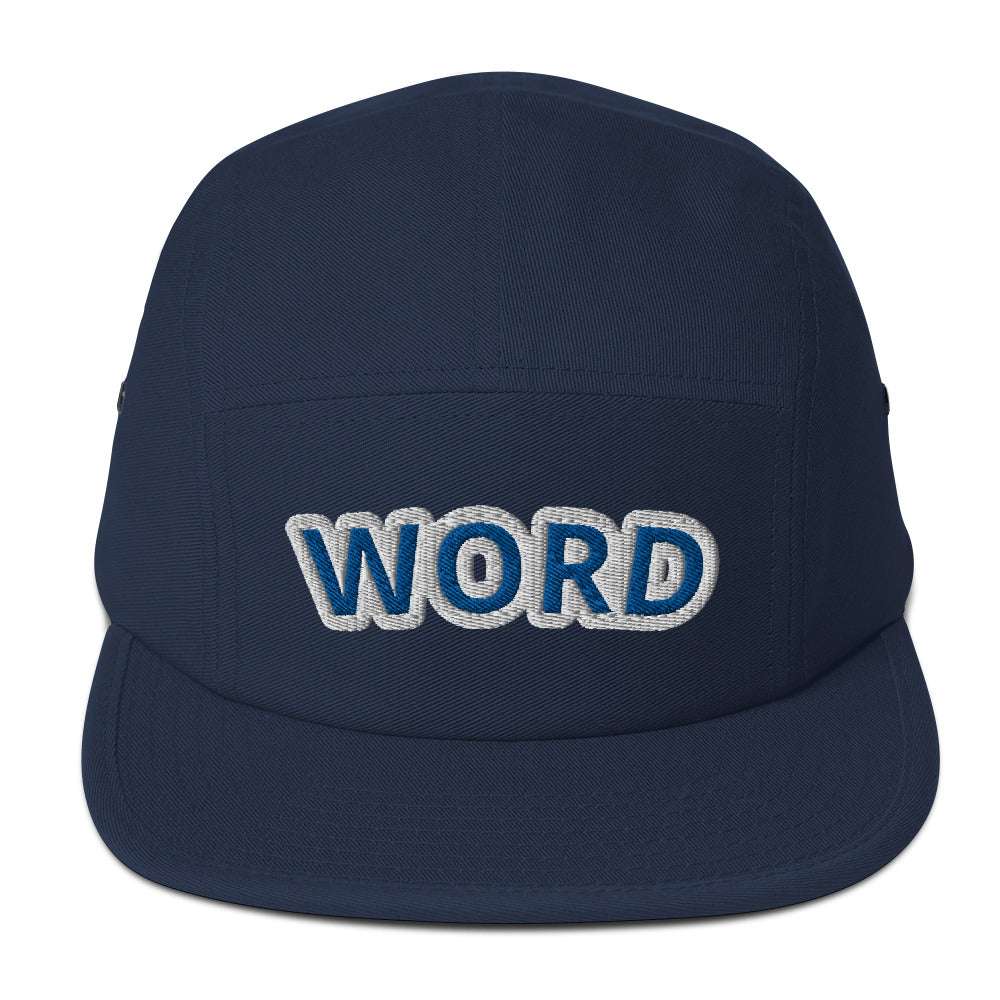 Word This That Five Panel Cap Navy