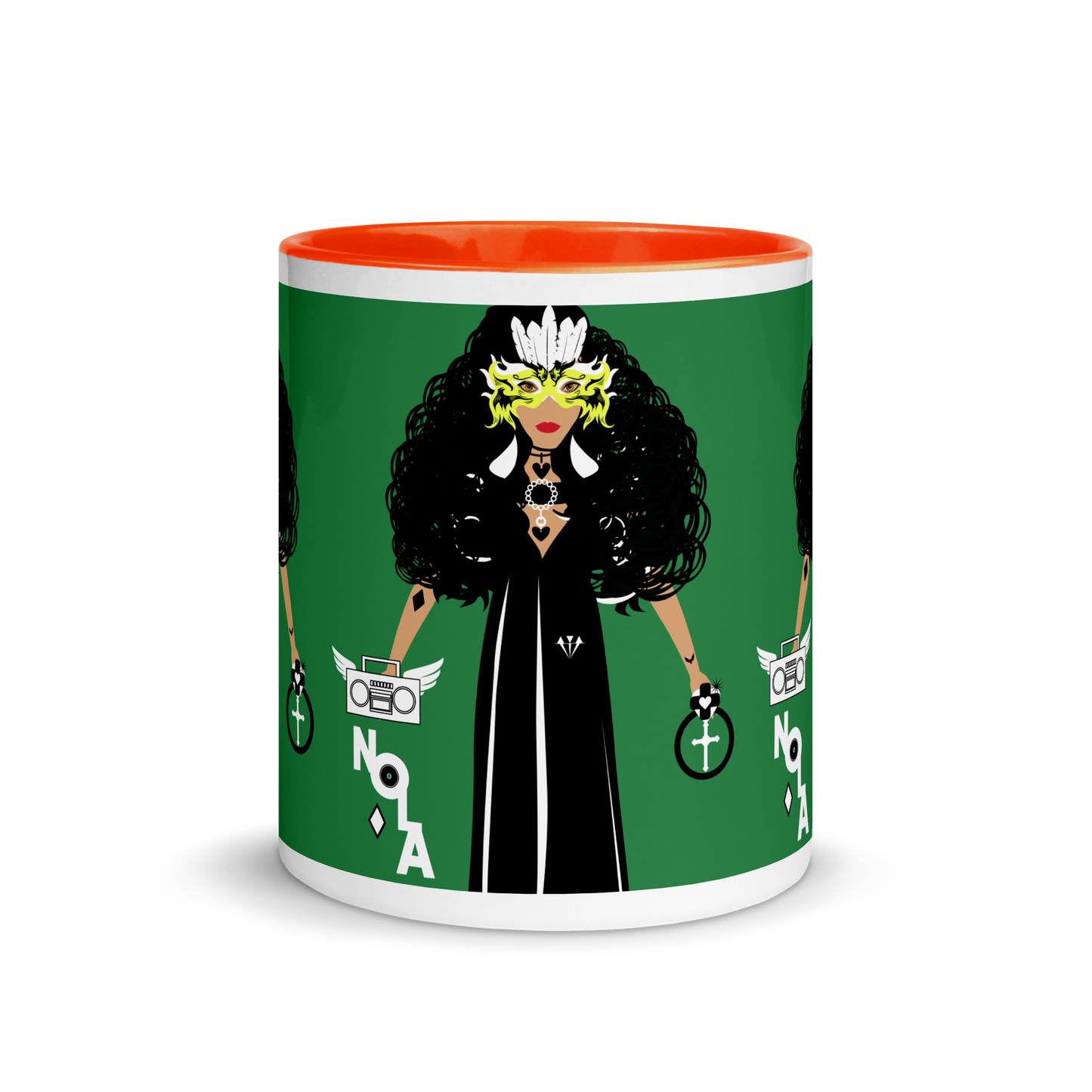Mug B-Girl Mardi Gras Orange