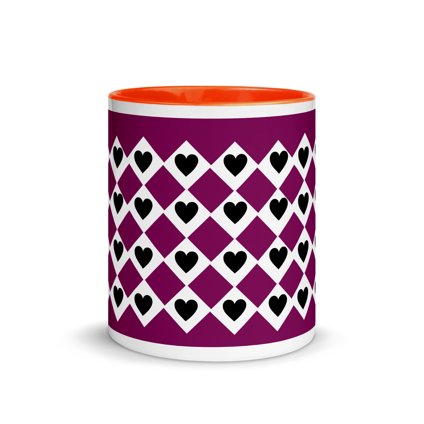 Mug Hearts & Diamonds Orange mug