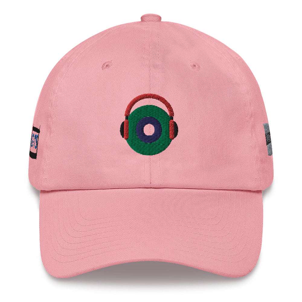 Vinyl Dad Hat Pink hat