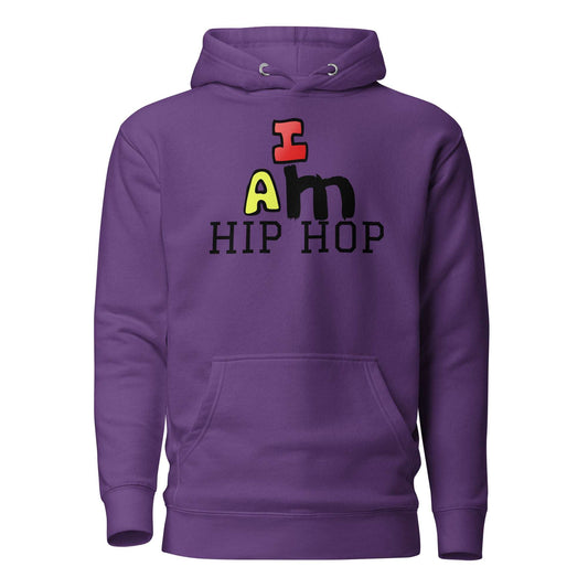 I Am Hip Hop Hoodie Purple / 3XL