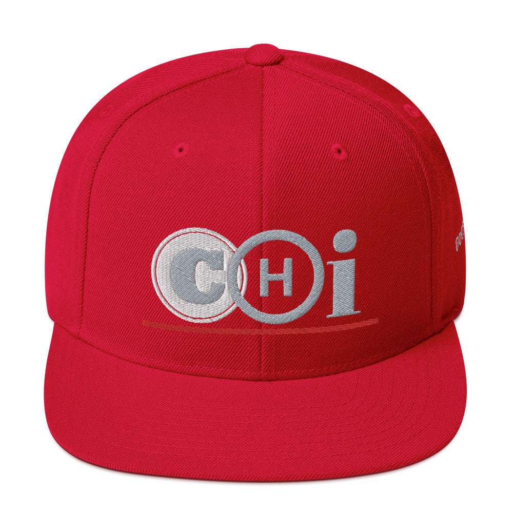 Chi Focused Snapback Hat Red