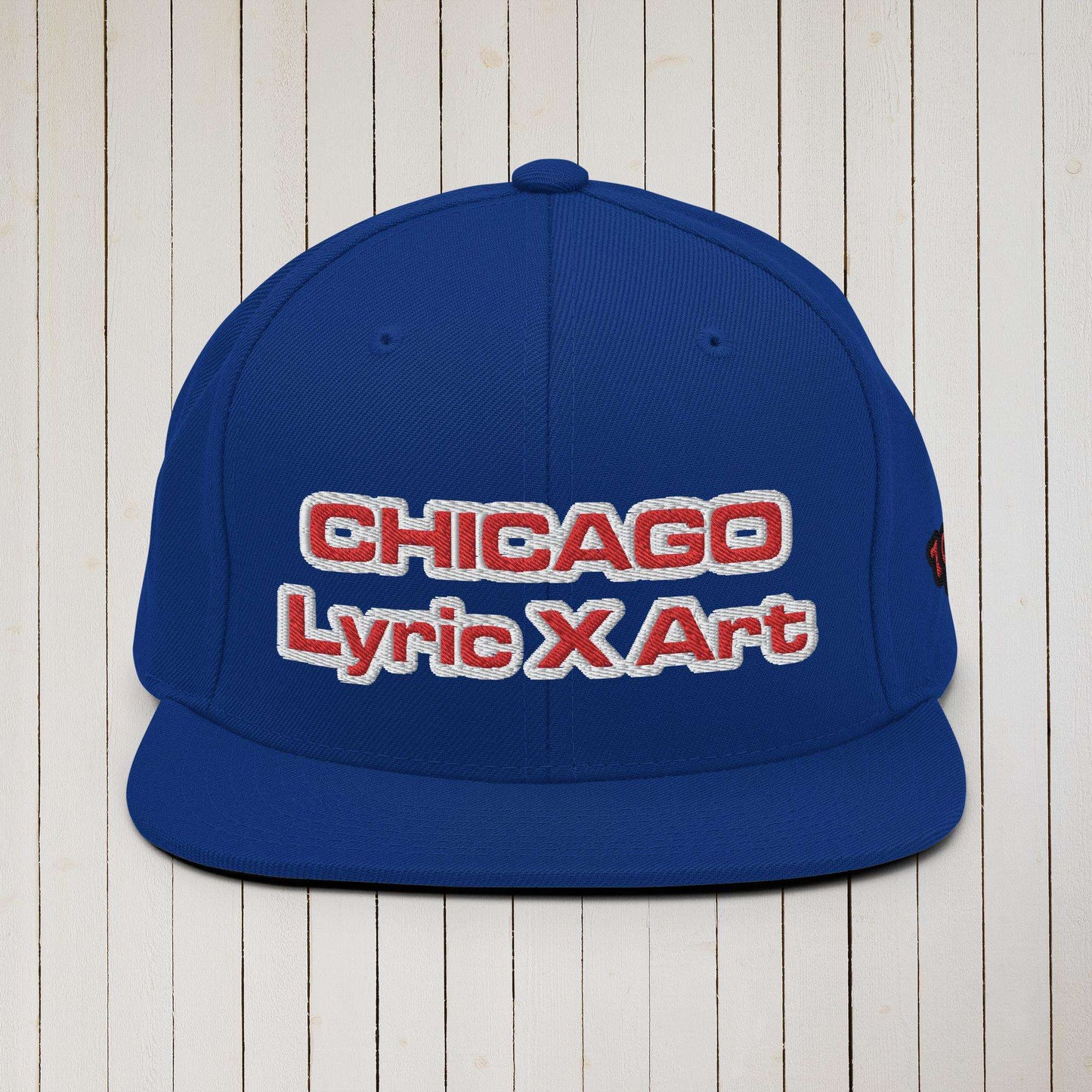Chi "Chicago" Lyric X Art Snapback Hat Royal Blue