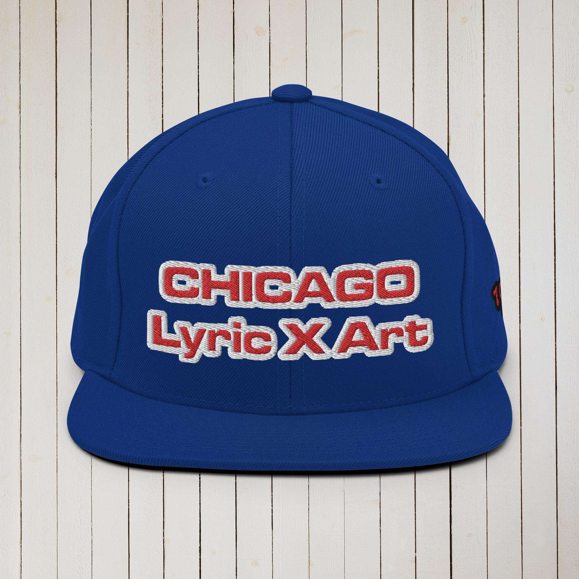 Chi "Chicago" Lyric X Art Snapback Hat Royal Blue