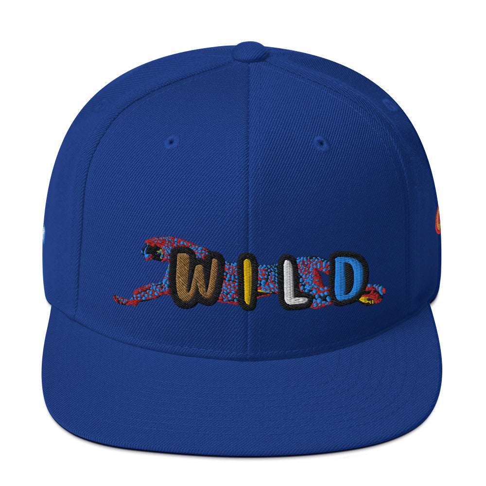 Wild Cat Offense Embroidered Snapback Hat Royal Blue